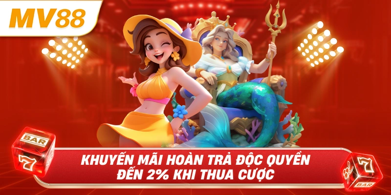 Khuyến mãi hoàn trả độc quyền đến 2% khi thua cược