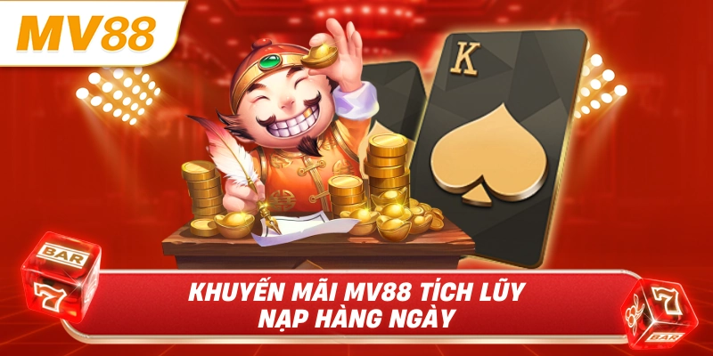 Khuyến mãi MV88 tích lũy nạp hàng ngày